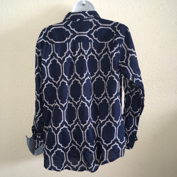 St Johns Bay Navy Blue Blouse - Picture 5 of 6